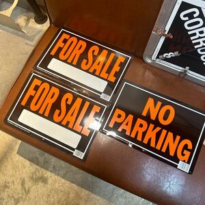 HY-KO PRODUCTS プレートサイン FOR SALE NO PARKING 3枚セット ホットロッド ビンテージ