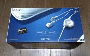 PSP - プレイステーションポータブル本体 ギガパック セラミックホワイト PSP-1000 1GB Ver.1.50 / SONY, ソニー