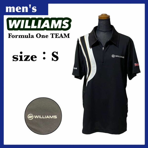 【希少】WILLIAMS F1 TEAM ウィリアムズ ハーフジップ シャツ メンズ サイズS ブラック 2010年 FW32