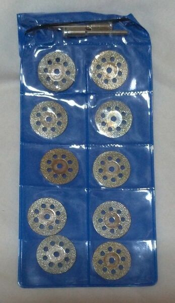 10枚 接続軸2本 ダイヤモンドカッター ダイヤモンドカッティングディスク 電動ドリル 工具