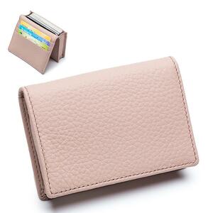 406 [ свет розовый ] футляр для визитных карточек корова натуральная кожа легкий Mini кошелек футляр для карточек 