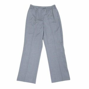  Leilian beautiful goods fine quality! Italy made cloth wool × silk pants gray 11 number made in Japan slacks tiger bar doto-nyaestrato LEILIAN *A5