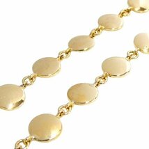 J◇K18 デザイン ネックレス イエローゴールド 18金 41.5cm 新品仕上済 チェーン マルモチーフ yellow gold chain necklace_画像5