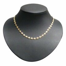 J◇K18 デザイン ネックレス イエローゴールド 18金 41.5cm 新品仕上済 チェーン マルモチーフ yellow gold chain necklace_画像7