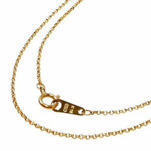 J◇K18 チェーン ネックレス 40cm イエローゴールド 18金 ITALY yellow gold chain necklace 【ネコポスOK】