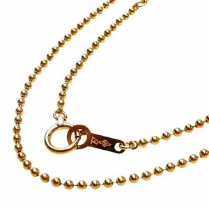 J◇K18 ボールチェーン ネックレス 40.5cm イエローゴールド 18金 750 ホールマーク yellow gold chain necklace 【ネコポスOK】