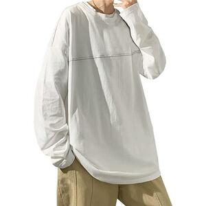 [ｓｔｉｇｌｅ] [スティグル] Tシャツ 長袖 カットソー クルーネック オーバーサイズ シンプル メンズ 2XL