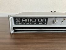 ☆ CROWN AMCRON MACRO-TECH 1201 パワーアンプ 100V クラウン アムクロン 動作確認済み　ARMOR アルモア　ケース付き ☆_画像2