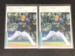 【山本由伸】RC ルーキーカード 2枚セット　BBM 2017 fusion フュージョン　Yoshinobu Yamamoto Rookie Card ロサンゼルス・ドジャース