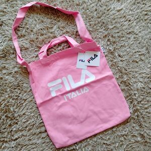 新品◆FILA◆フィラキャンパス2wayロゴバッグトートバッグ ショルダーバッグピンク