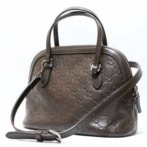 1 иен [ превосходный товар, популярный товар ]GUCCI Guccisima GG рисунок ручная сумочка сумка на плечо 2way Brown 
