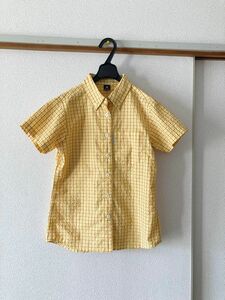 【未使用】montbell アウトドア用 半袖チェックシャツ