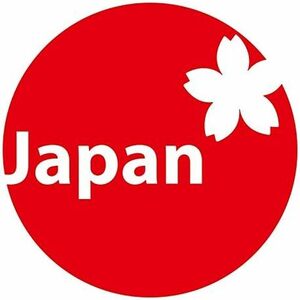 nc-smile Japan 日本 桜 ステッカー 赤 11cm