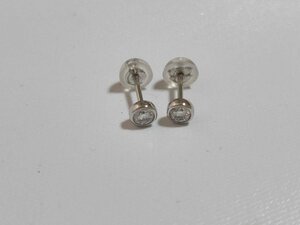 ヴィンテージピアス　ダイヤモンド　プラチナ　D0.10/0.10ct PT900 0.7g ピアス(貴金属)　レディースメンズアクセサリー　S219