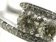 プラチナリング D1.02ct FD0.43ct PT900 6.7g ダイヤモンド レディース メンズ アクセサリー_画像2