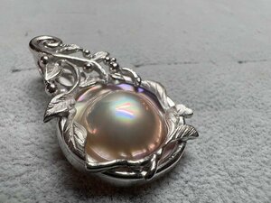  pearl pendant top silver metal fittings 14