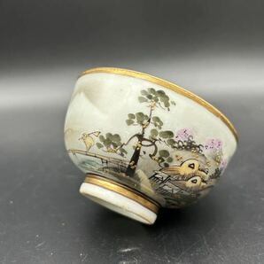 【Q4-4】九谷焼 茶器揃い 急須 湯冷まし 茶器4客 贈答品 時代物 共箱の画像3