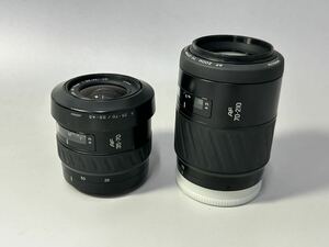 【S3-25】カメラレンズ まとめて2点 MINOLTA ミノルタ ZOOM 70-210mm 1：4.5(22)-5.6/ 35-70mm 1：3.5(22-4.5) ソフトケース付き