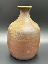 【S3-2】備前焼 花瓶 在銘 陶印 花入れ 花器 陶器 旧家整理品_画像4