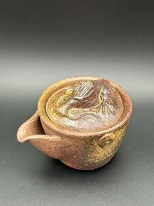 [H4-1-3] Bizen .. bin wistaria see . one / work small teapot unused storage goods 