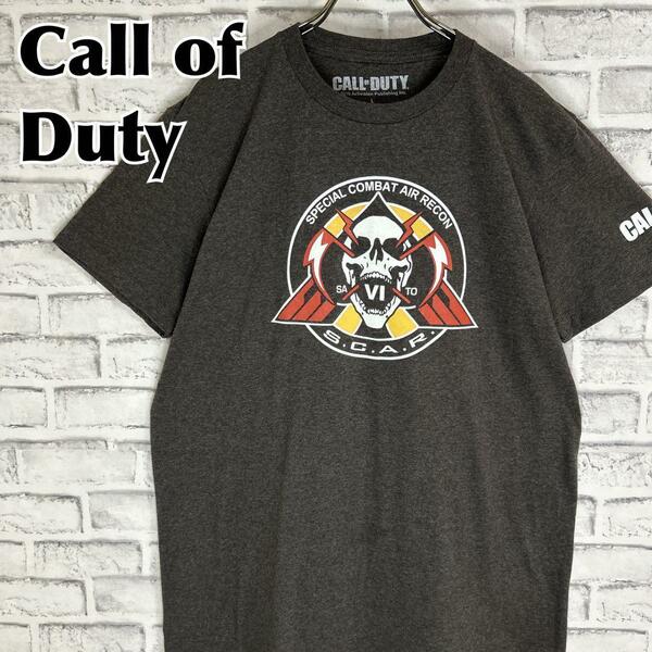 Call of Duty コールオブデューティ スカル Tシャツ 半袖 輸入品 春服 夏服 海外古着 ロゴ 戦争 ゲーム TPS FPS SCAR どくろ