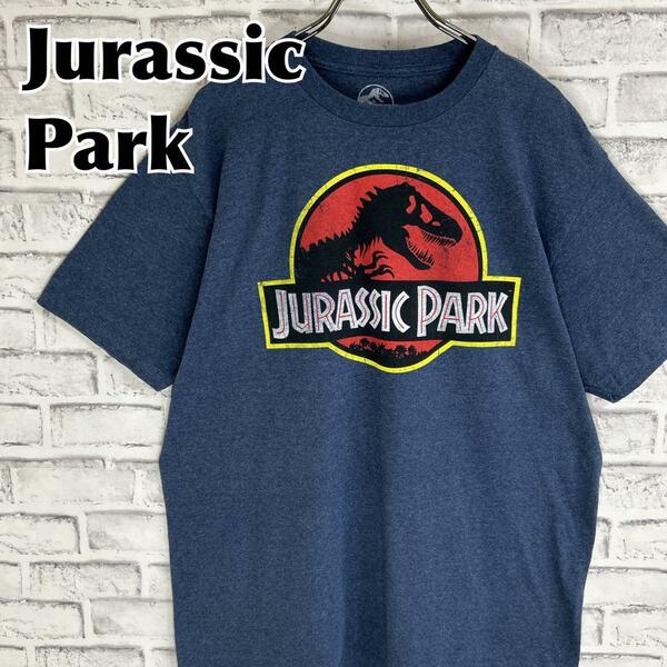 Jurassic Park ジュラシックパーク ロゴ 恐竜 Tシャツ 半袖 輸入品 春服 夏服 海外古着 映画 洋画 ムービー シネマ