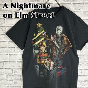 A Nightmare on Elm Street エルム街の悪夢 フレディクルーガージェイソン クリスマス Tシャツ 半袖 輸入品 春服 夏服 海外古着 映画 