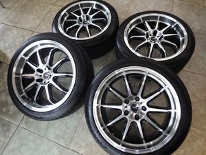 M 送料無料 即納 深リム 5ZIGEN ファイヤーボール RR 18 5H114.3 8.5J+35 コンチネンタル 235/40R18 RX-8 シビック RX-7 チェイサー