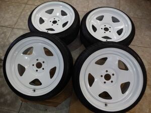 M 送料無料 即納 美品 引っ張り 白の戦士 ESB TC-01 17 5H100 9J+25 205/40R17 Prius Corollaスポーツ 86 BRZ Impreza Legacy