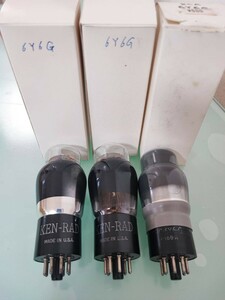 6Y6G　RCA　KEN-RAD　真空管　3本セット　白箱付き　動作未確認　ジャンク品