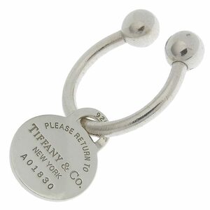  beautiful goods Tiffany A01830 return tuRETUNE TO Circle barbell key ring silver 925 dog tag men's lady's 