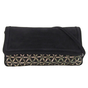 超美品 ドリスヴァンノッテン ライカ期 インド製 ハンドメイド スパンコール刺繍 ワンショルダー ハンドバッグ 黒 レディース