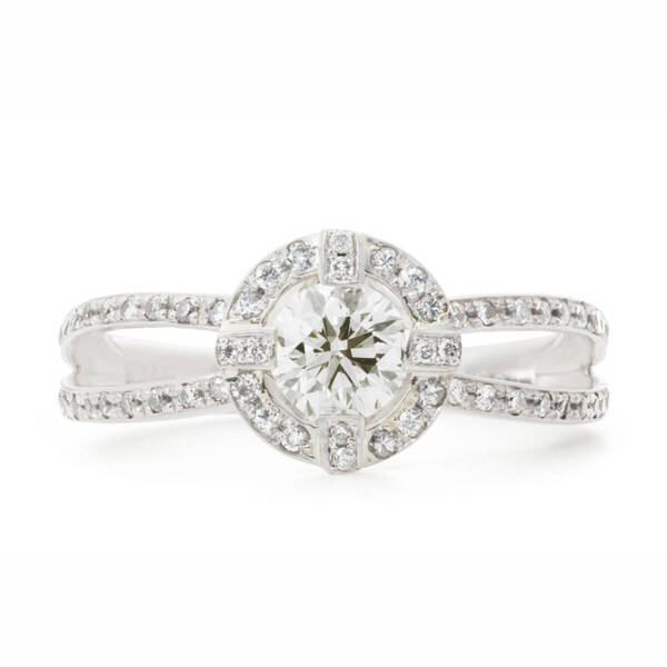 ★プラチナ pt900 ダイヤモンド 0.681ct コレクションカラー Hカラー SI2-Excellent 極上 リング 指輪【鑑定書付】