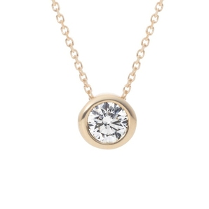 【売れてます】最上級 Dカラー K18YG イエローゴールド ダイヤモンド 0.337ct ペンダント ネックレス！