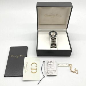(保管品) 1円 Christian Dior クリスチャン ディオール シルバー 完備品 一式 箱付き タグ付 腕時計 D45-106-1 
