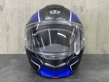 バイク用 ヘルメット 【中古】フルフェイス OGK kabuto KAZAMI XLサイズ 61-62cm カブト カザミ 青 黒/57595_画像2