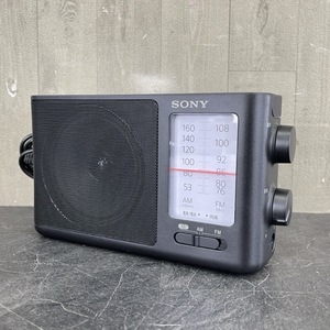 美品 ソニー ワイドFM対応 FM/AM ポータブル ラジオ 【中古】SONY ICF-506 FM/AMラジオ /92306