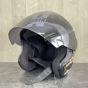 ヤマハ ゼニス ハヤテ ジェットヘルメット 【中古】 YAMAHA ZENITH HAYATE YJ-5 2 Mサイズ 疾風 和柄 茶色 バイク用品/57559