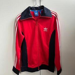 アディダス　adidas ジャージ　 トラックジャケット　トレフォイル ロゴ ライン O 美品