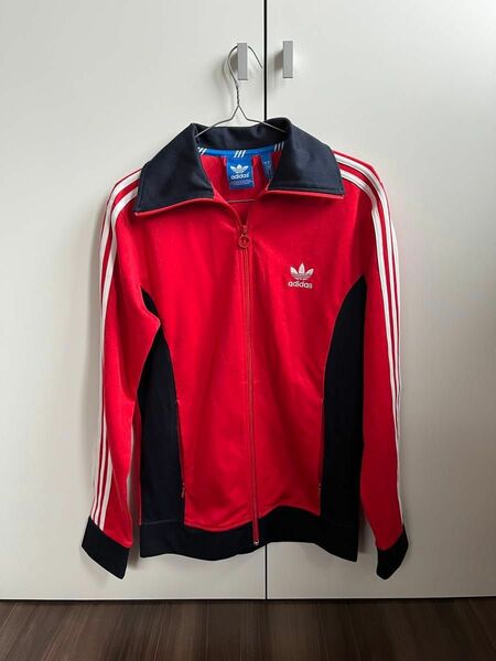 アディダス　adidas ジャージ　 トラックジャケット　トレフォイル ロゴ ライン O 美品