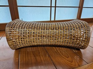 昭和レトロ 竹細工 レトロ アンティーク 竹籠 古道具 涼しい 当時物 枕