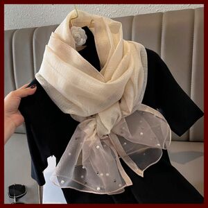  stole shawl muffler scarf large size stole large size pearl biju- stylish .... cooling measures formal wedding feather weave kimono feather woven 