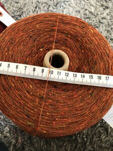  valuable! high class thread 1/10[9752 wool . orange nep] approximately 1.05kg