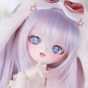 Art hand Auction DDH - 01 Custom head (SW skin) soft vinyl + 2 eyes + tongue part + wig [Kikkorii*°] Relisted, doll, Character Doll, Dollfie Dream, parts