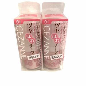 即購入OK★ CEZANNE セザンヌ　チークスティック　01ピーチピンク　2個セット