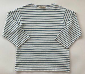 REMI RELIEF × BEAMS PLUS別注 バスクシャツ L インディゴライトブルー×ホワイト