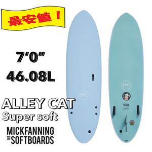 ☆★特別セール★☆最安値 MFソフトボード 7'0” ALLEY CAT SS/サーフボード ミッドレングス お洒落 新品未使用 FIN付 限定 大特価