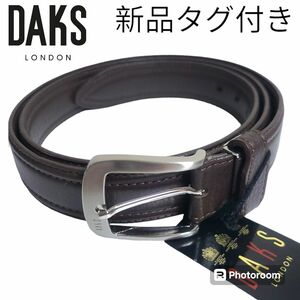 【新品タグ付き】ダックス DAKS 牛革 ベルト メンズ ブラウン