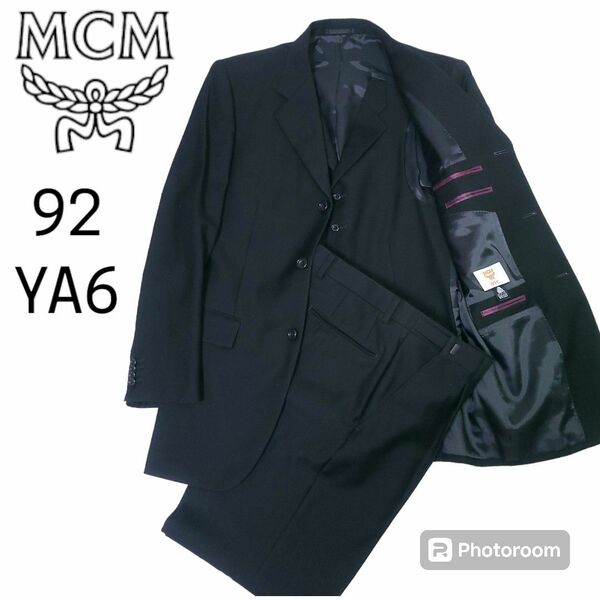 エムシーエム MCM メンズ フォーマル スーツ 3ピース ブラック 92YA6 スリーピース