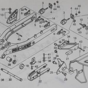 AC03 プロリンク 純正 スイングアームエンブレム x2 PROLINK デカール MBX50 ステッカー 2枚セット MTX XLX シール XL XLR CBX 400 f 550の画像6